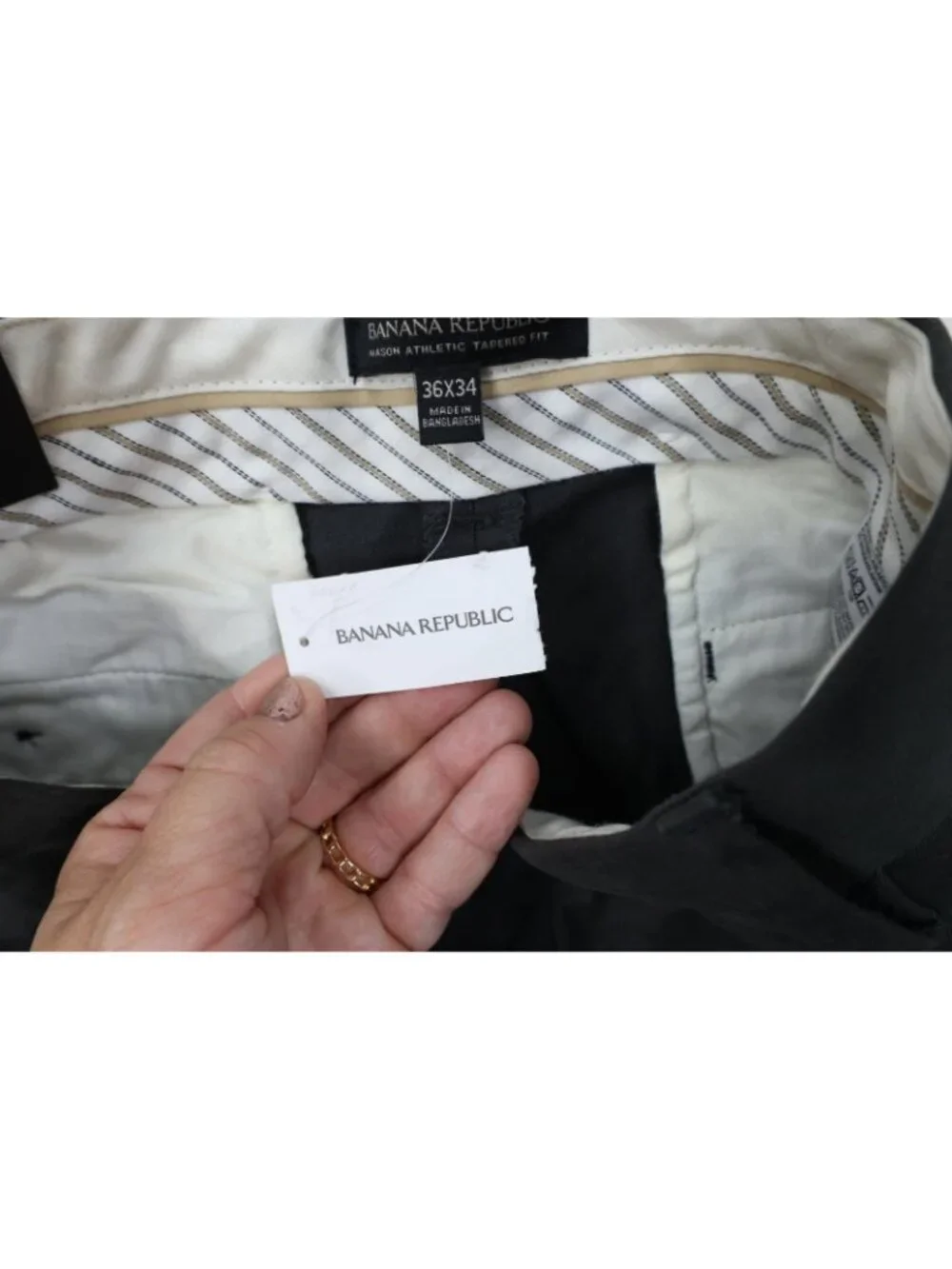 New Banana Republic Mens 36x34 Mason Athletic Tapered Fit Chino Pants Gray